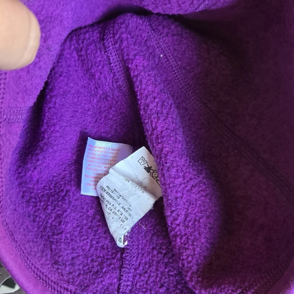 Patagonia Purple Fleece Lined Beanie